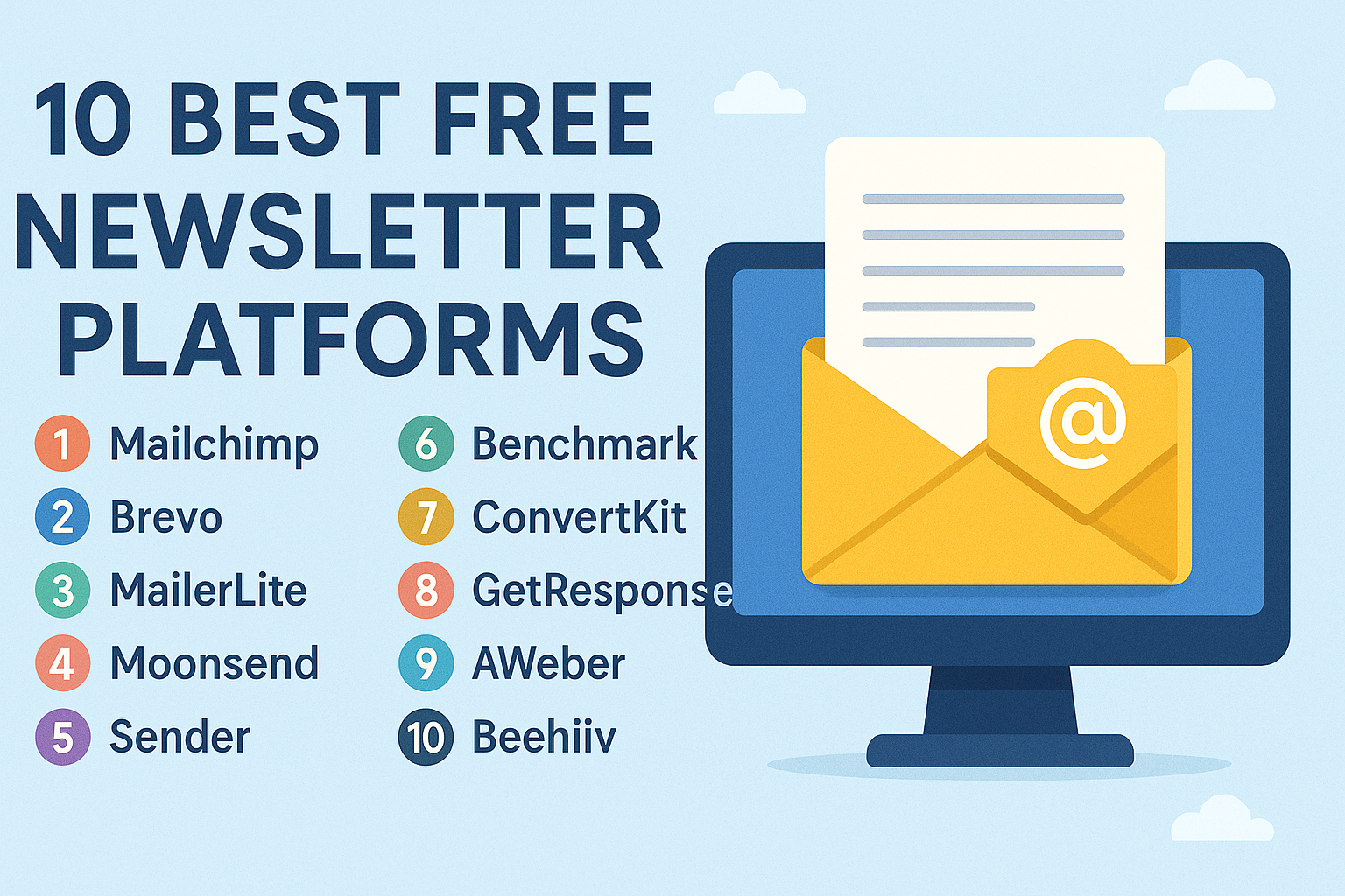 Top 10 Most Popular Free Newsletter Platforms in 2025